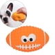 thumbnail image 3 of Pelotas Chirriantes de juguete Duradero Yinane para Perros Interactivas Resistentes a Mordeduras Rugby naranja, 3 of 7