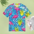 thumbnail image 4 of Flamingo Pattern Women's Short Sleeve Tops Casual Blouses T Shirt, 4 of 6