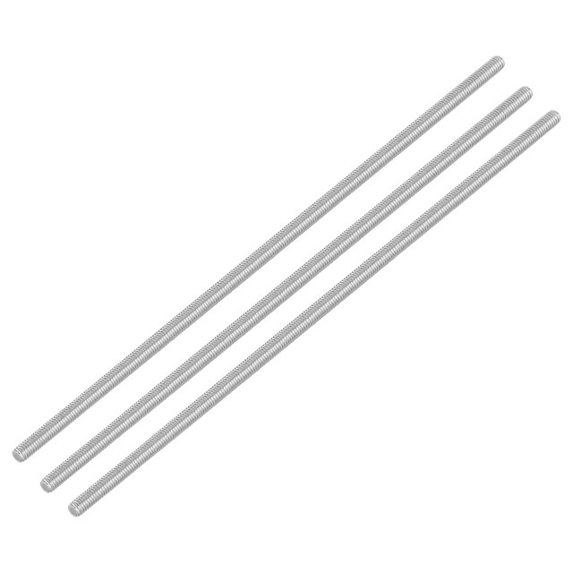 Unique Bargains 3Pack M4 x 170mm 0.7mm Pitch 304 Stainless Steel Fully Threaded Rod Bar Studs