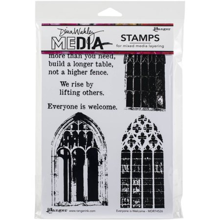 UPC: 0789541074526 | Dina Wakley Media Cling Stamps 6 X9 -Everyone Is Welcome