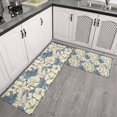 thumbnail image 2 of Pioneer Flower Floral Print Pattern Kitchen Rugs Sets Of 2,Anti Fatigue Kitchen Mat Rugs Non Slip Washable,Decorative Kitchen Floor Mats for Kitchen,Sink,Laundry,17"x30"+17"x47", 2 of 7