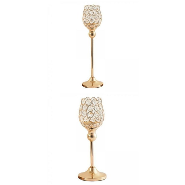 2 Candelabros de Cristal, Candelabros , Adornos de Decoración para Fiestas