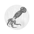 thumbnail image 2 of SIDONKU 60 inch Round Beach Towel Blanket Large Squid Kraken The Inhabitant of Ocean Glubokokvodny Monster Travel Circle Circular Towels Mat Tapestry Beach Throw, 2 of 2