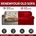thumbnail image 4 of Sofa Cover Slipcover Stretch Elastic 2 Seater Loveseat Sofa Couch Furniture Protector Fit, Machine washable Sofa Slipcover ,Mutiple colors,Home Decor, 4 of 9