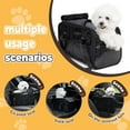 thumbnail image 6 of Pet Dog Car Seat for Small Dog Large Center Console Dog Car Seat for Puppy Cat Dog Travel Protable Booster Seat Anti-Slip Dog Car Bed Carseat PU Leather 0-20 lbs（Dark Black）, 6 of 12