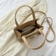 thumbnail image 2 of Bolso De Paja Con Diseño De Flor De Sol Bolso De Playa De Verano Con Correa Ajustable Para Mujer, Bolso De Hombro Para Vacaciones (Caqui), 2 of 7