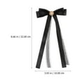 thumbnail image 3 of Mutmorningal Black Pre-Tied Bow Tie Elegant Collar Pin Ribbon Bowtie Clothes Accessory (05), 3 of 10