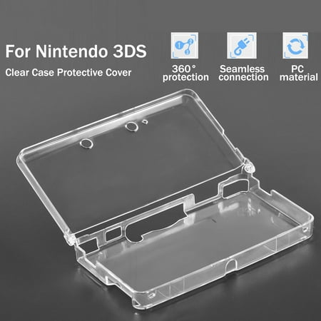 For Nintendo 3DS Clear Snap-on Plastic Crystal Hard Shell Case Protective Cover