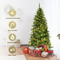 thumbnail image 5 of Costway 6ft Pre-lit PVC Artificial Half Christmas Tree 250 LED Lights, 5 of 12