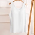 thumbnail image 4 of BILIKEYU Womens Ribbed Tank Tops, Built in Shelf Bra Sleeveless Cami V Neck U Neck Crewneck High Stretchy Sexy Athletic Blouses Workout Tops for Women, White, 4 of 5