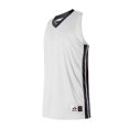 thumbnail image 2 of Alleson Athletic B03285004 Youth Single Ply Basketball Jersey, White & Black - Medium, 2 of 2