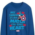 thumbnail image 3 of Marvel Captain America - My Shield Valentine - Adult Long Sleeve Tee, 3 of 5
