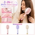 thumbnail image 4 of 2026 Upgraded Electric Steam Brush for Hair, Press, Comb, and Mist Simultaneously, Strong, Less Breakage, no Hair Residue, for Both Long and Short Hairs, Reduce Frizz(Purple), 4 of 7