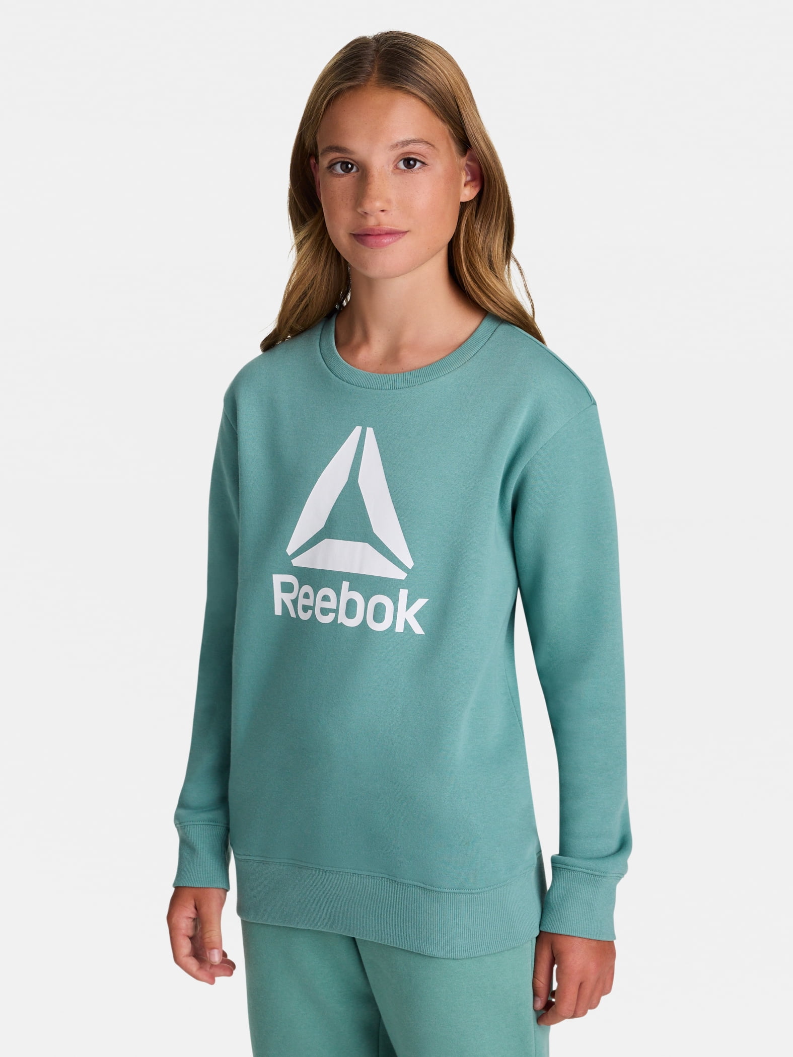 Reebok Girl's Game Day Fleece Crewneck, Sizes 4-18