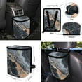thumbnail image 4 of XYZCANDO Marble Print Armrest Cover Steering Wheel Cover Car Cushion Cover Seat Belt Cover Keychain Handbrake Cover Fender Cover Lipstick Cover Trash Can Car Coasters Washable, 4 of 7