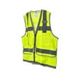 thumbnail image 2 of 10-Pack of Cordova VS296L Type R, Class II, Heavy Duty, Lime Mesh Surveyors Vest, Snap Closure, 2-Inch Silver Reflective Stripes, Gray Nylon Woven Trim, Outside Pockets, Large Rear Pocket, Large, 2 of 3