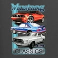 thumbnail image 6 of Wild Bobby, Mustang Ford Classics Cars and Trucks Unisex Crewneck Graphic Sweatshirt, Charcoal, X-Large, 6 of 6