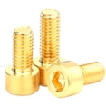 thumbnail image 4 of (5pcs) Brass Cup Head Socket Head Cap Screw Fastener, M4x25mm, 4 of 5