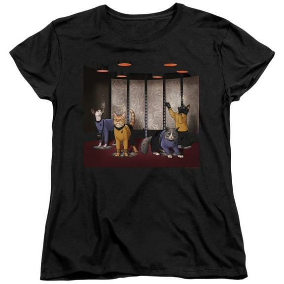 Star Trek - Beam Meow Up - Women's Short Sleeve Shirt - Small
