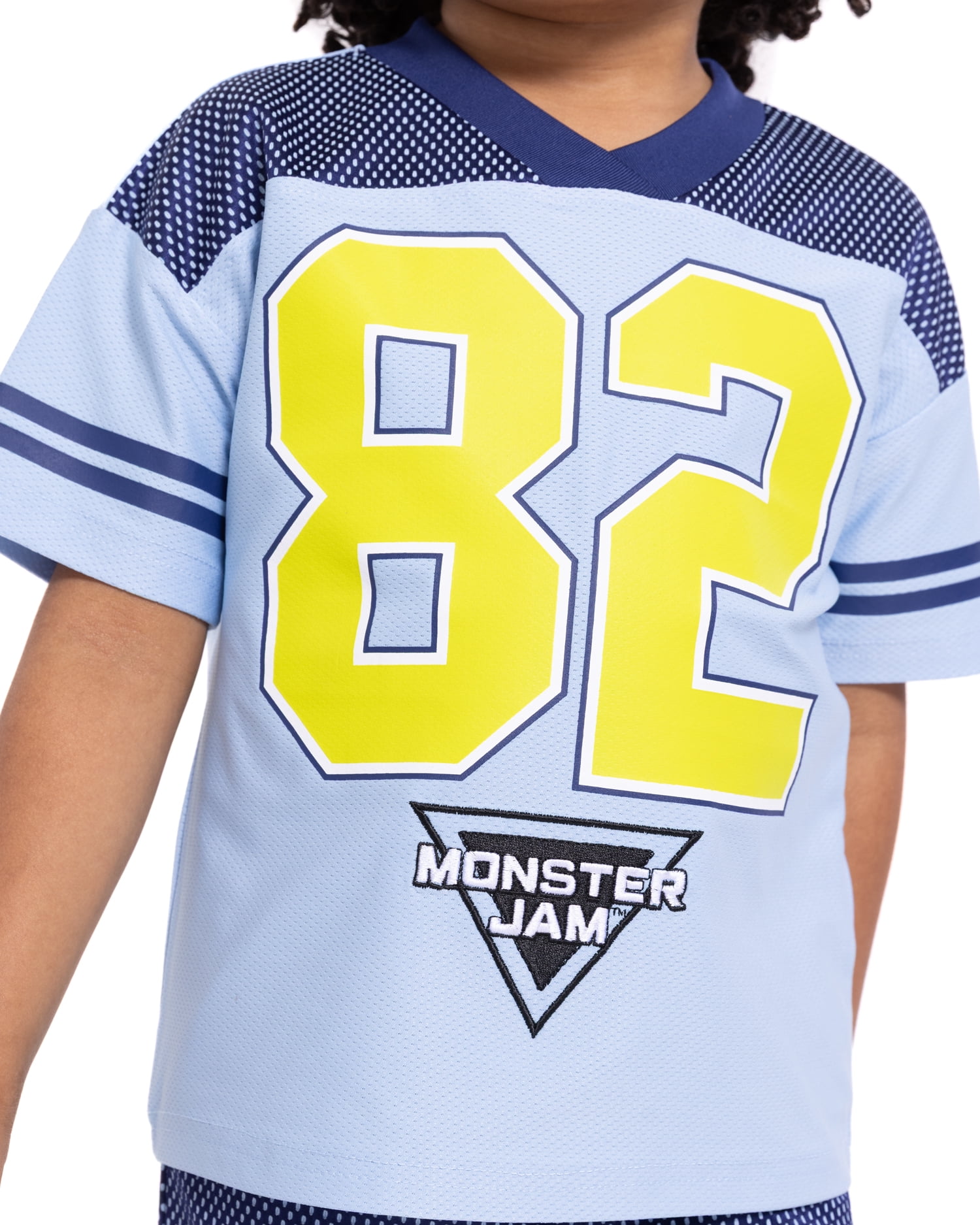 Monster Jam Toddler Boys Short Sleeve Football Tee and Shorts Set, 2 Piece, Sizes 12M-5T