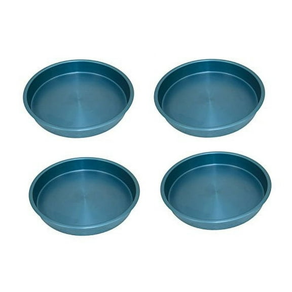 Aluminum Blue Anodized Crawfish Crayfish Seafood Serving Pan Tray (Set of 4) for All Occasions Can Also be Used as Smoker Water Pan