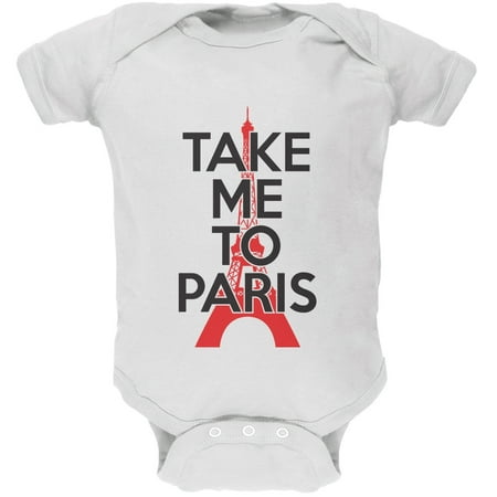 

Take Me To Paris White Soft Baby One Piece - 9-12 months