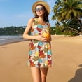 thumbnail image 3 of Disketp Fall Maple Leaves para Vestido sin Mangas para Mujeres, Vestidos de Verano para Mujeres, Casual y Holgado para la Playa, 3 of 7