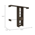 thumbnail image 4 of JERFIT 5-Tier Open Shelf Closet Organizer with Drawer & Hanging Rods, Brown Melamine Particle Board Freestanding Wardrobe Storage Cabinet for Bedroom, 4 of 10