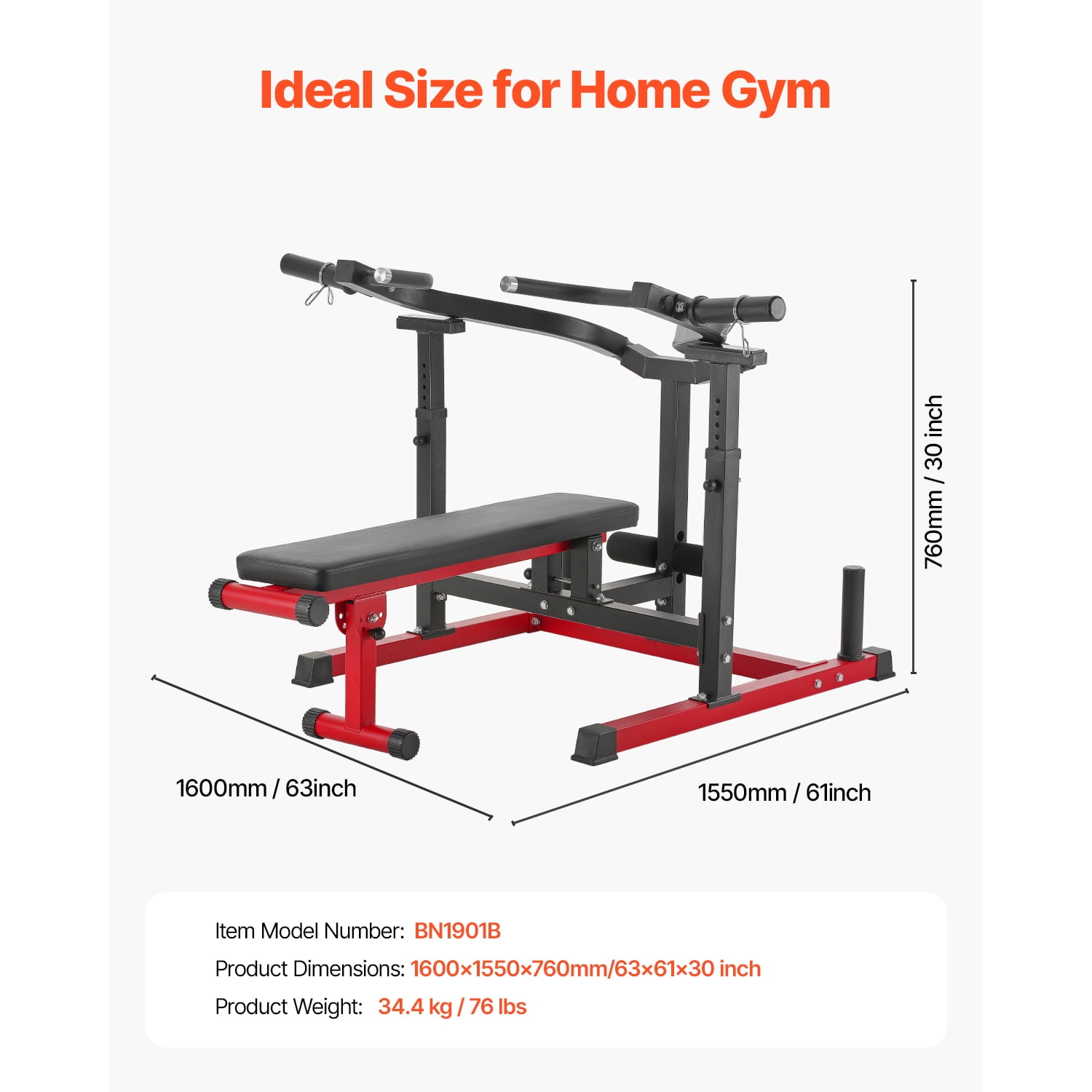 KFFKFF Pectoral Exercise Apparatus, 450 LBS Weightlifting Kit, Modifiable Level Bench with Separate Converging Arms, Superior Pectoral Gear, Domestic Fitness Equipment for Pectoral