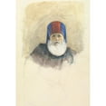 thumbnail image 2 of John Frederick Lewis 11x14 Black Ornate Wood Framed Double Matted Museum Art Print Titled: Study for Mehmet Ali Pasha (C. 1844), 2 of 5
