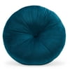 MoDRN Circular Velvet Floor Pillow, Teal