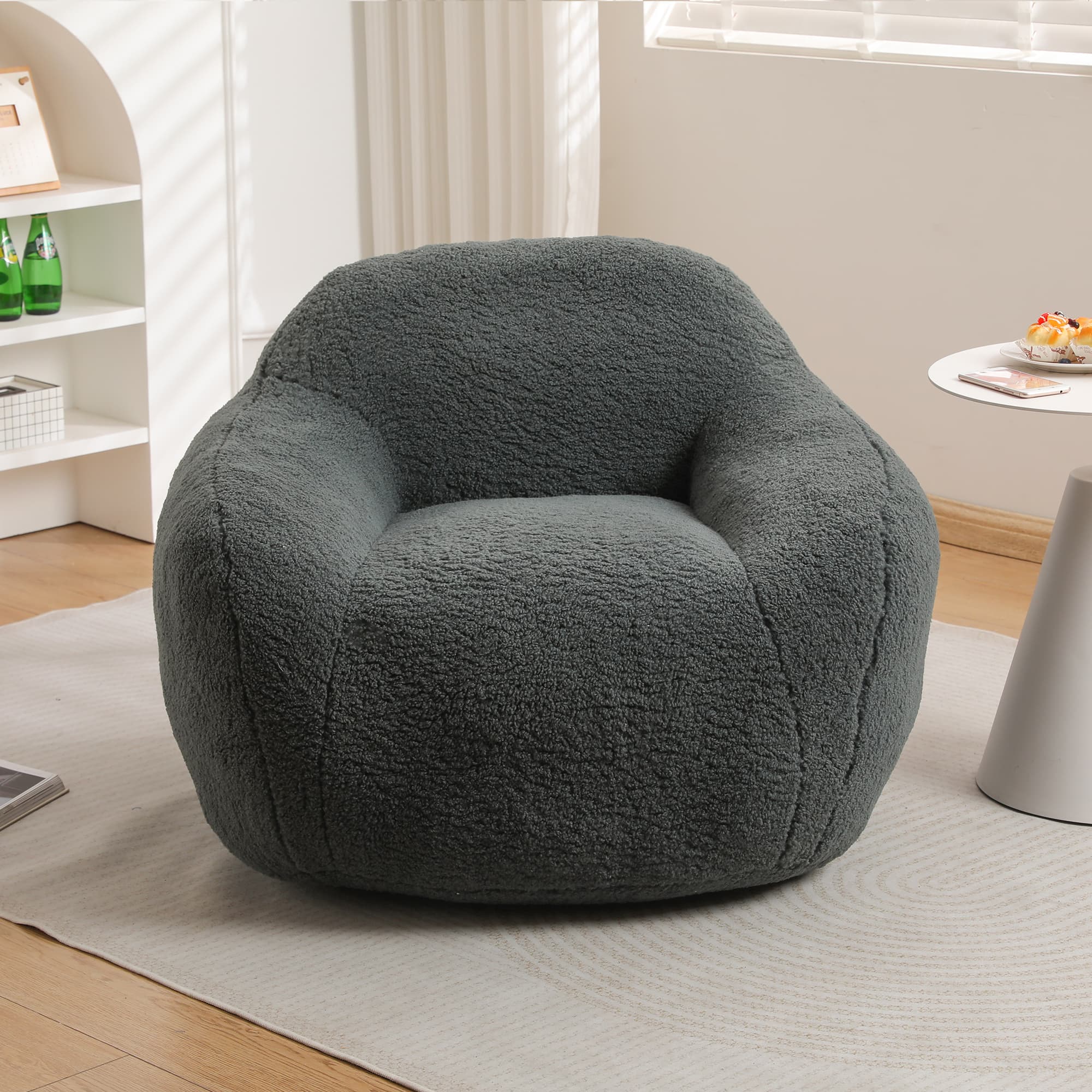 MAYEERTY Giant Bean Bag Sofa for Adults - Spacious, Armrests, Memory Foam Filler, Living Room/Bedroom.