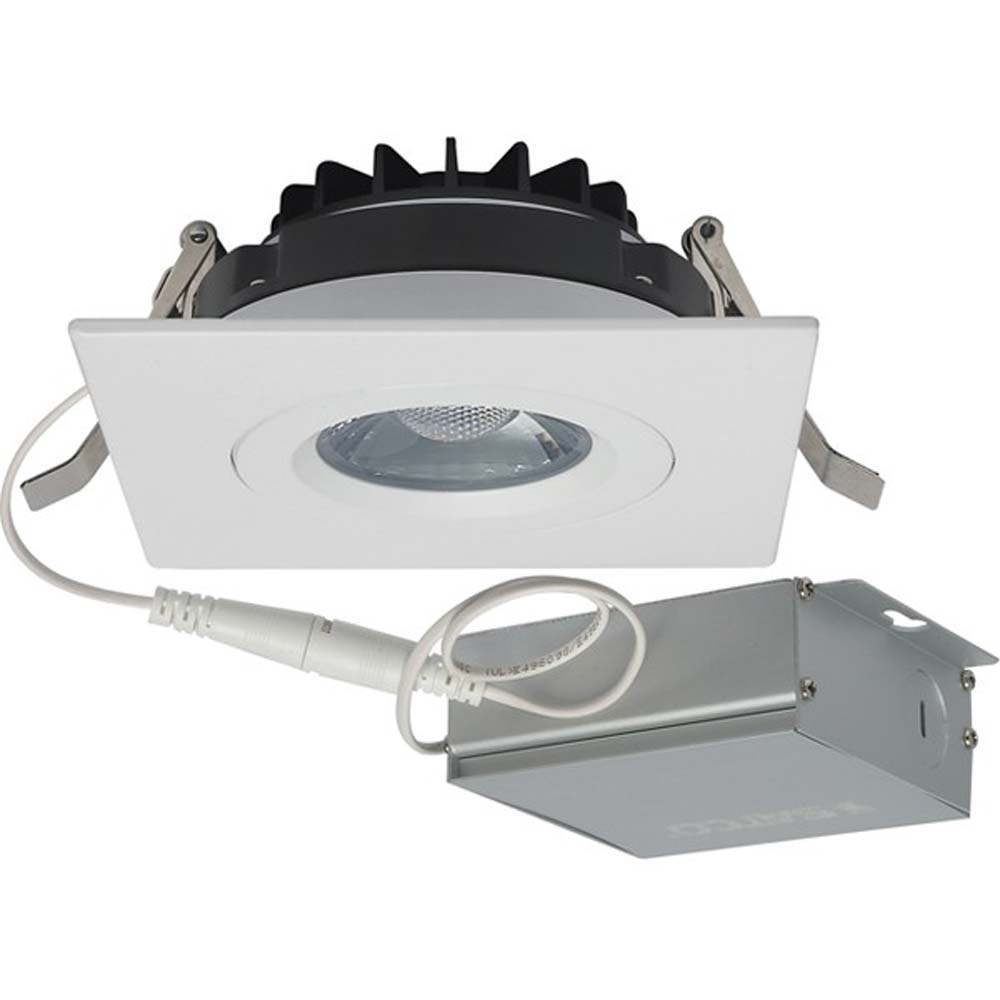 12 watt LED Direct Wire Downlight Gimbaled 4 inch 3000K 120 volt