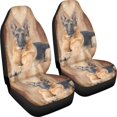 thumbnail image 3 of Xoenoiee German Shepherd Dog Print Car Seat Cover Universal Auto Seat Cover Protector for Cars Truck Van SUV 2 Pcs Soft Durable Bucket Seats Protector Cover, 3 of 6