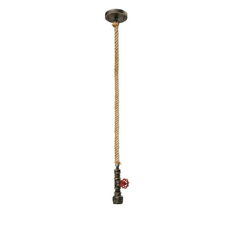 

Ceiling Lamp Vintage Metal Pendant Light Coffee Bar Rope Pendant Light Home Lighting Decoration Bronze