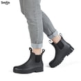 thumbnail image 6 of SMILIN Short Ankle Rain Boots for Women, Chelsea Waterproof Anti Slip Garden Shoes with Insole, Black, Size 9, 6 of 7