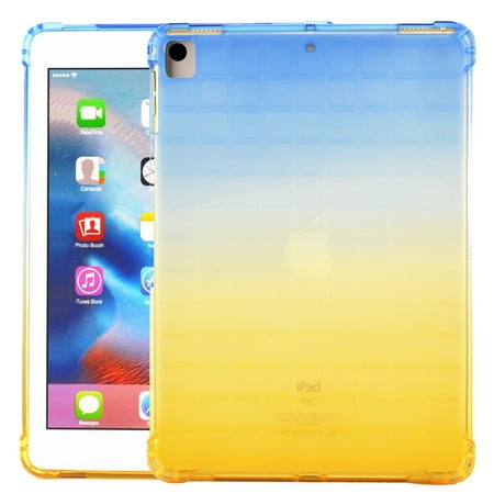 iPad 10.2 Case, iPad 8th 7th Gen Case, Osnuoph Soft TPU Silicone Gradient Shockproof Anti-scratch Protection Drop Proof Back Cover Shell for Apple iPad 8th 7th Generation 2019, Purple/Mint