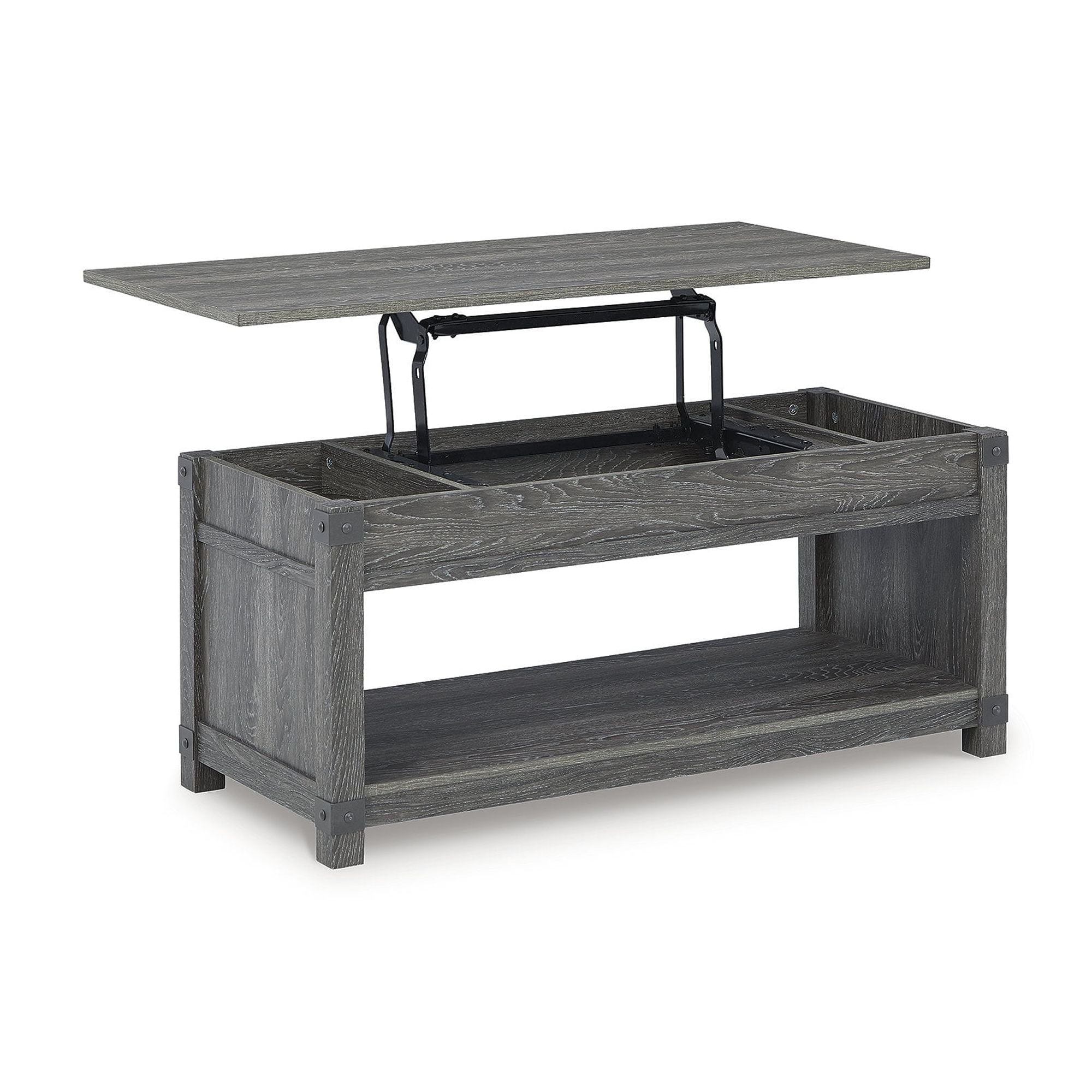 Signature Design by Ashley Casual Freedan Lift-Top Coffee Table  Grayish Brown