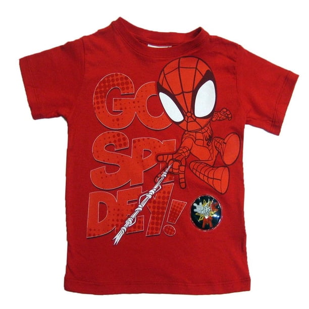 Playera Movis Talla 3X estampado Spiderman rojo