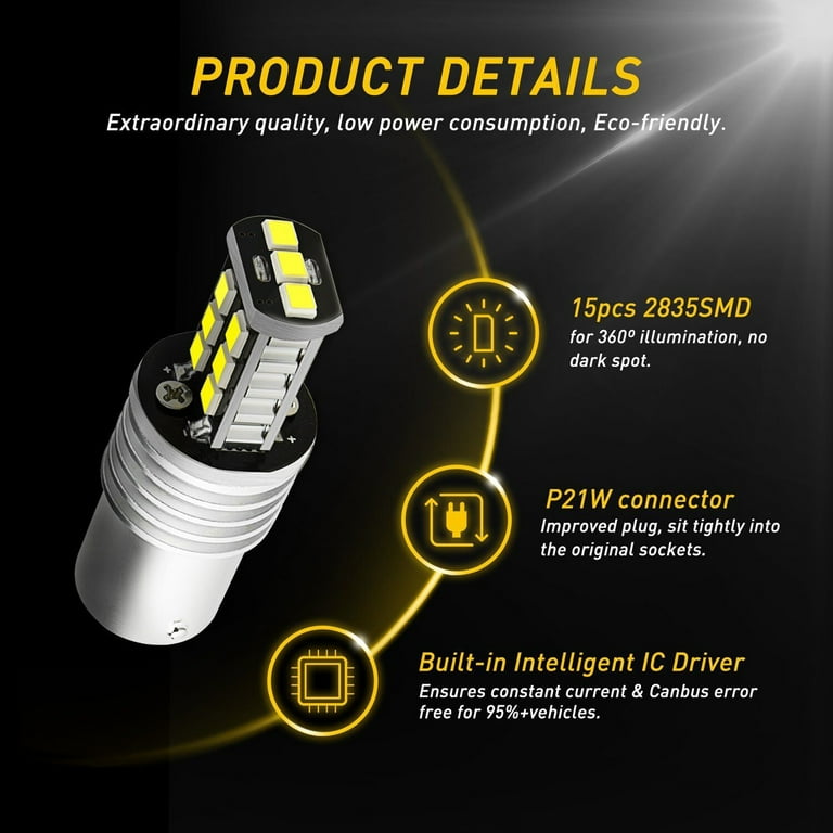 IHNZCB for Craftsman Lt 2000 Lt1000 Lt11 Garden Tractor 2x Super Bright Led Light Bulbs