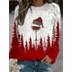 thumbnail image 4 of Sudadera con cuello redondo y manga larga para mujer, serie navideña 2024, informal, de moda, con estampado de otoño e invierno, de talla grande, 4 of 5