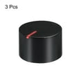 thumbnail image 3 of Uxcell Stove Knob Replacement 37mm x 23mm 0 Degree Burner Control Knobs Replacement for Stove Oven Silver Black 3 Pack, 3 of 6