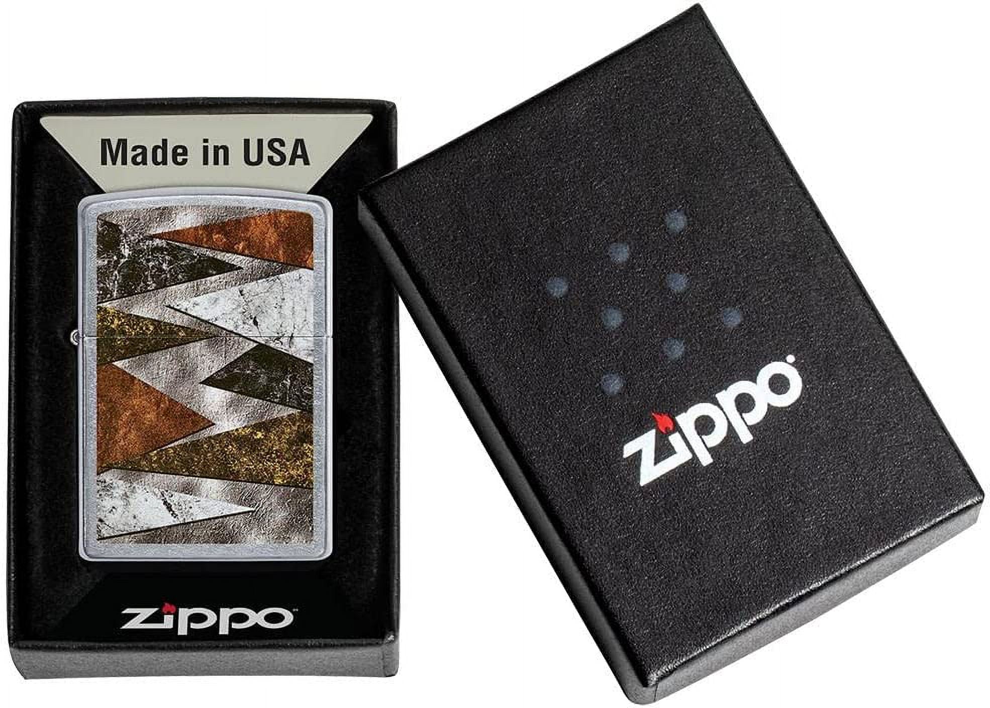 Zippo Lighter - Personalized Customize Message Engrave on Backside for Pattern Design #49669