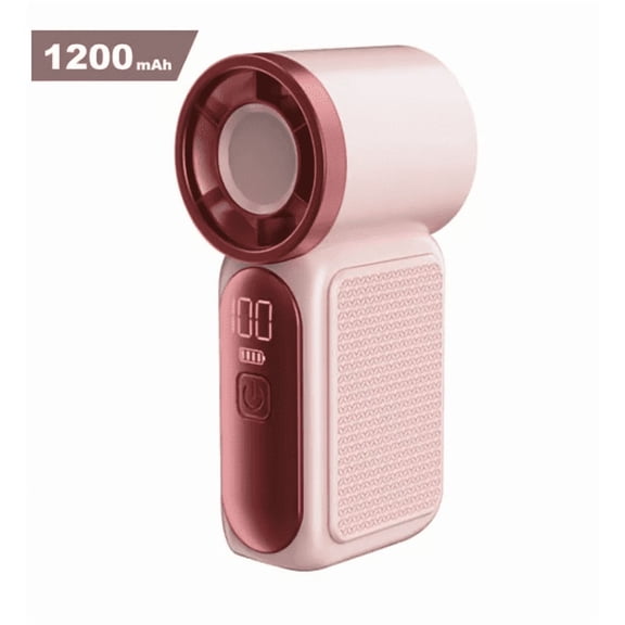 Portable Handheld Mini Fan with LED Display, High Velocity Personal Fan USB Rechargeable Operated, Mini Fan with Lanyard for Makeup, Travel, Outdoor, Gift for Women, Pink