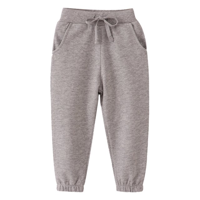 TZEWGL 3 Multi Packs Set Autumn Solid Elastic Waist Sweat Pants For Children Straight Bottoms Trousers For Girl size 4-5T