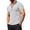 Gray Mens Summer Shirts, variant on Half Zip Golf Shirts for Men Business Casual Top Color Blocked Short Sleeve Lapel Blouse