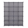 thumbnail image 4 of QXDRAGON 20-Cube DIY Plastic Shoe Rack Modular Shelving Storage Organizer Cabinet, Gray, 4 of 9