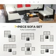 thumbnail image 6 of Outsunny 7 Piece Outdoor Patio Furniture Set, PE Rattan Wicker Sectional Sofa Set with Couch Cushions, Pillows, Coffee Table, Cream White, 6 of 10