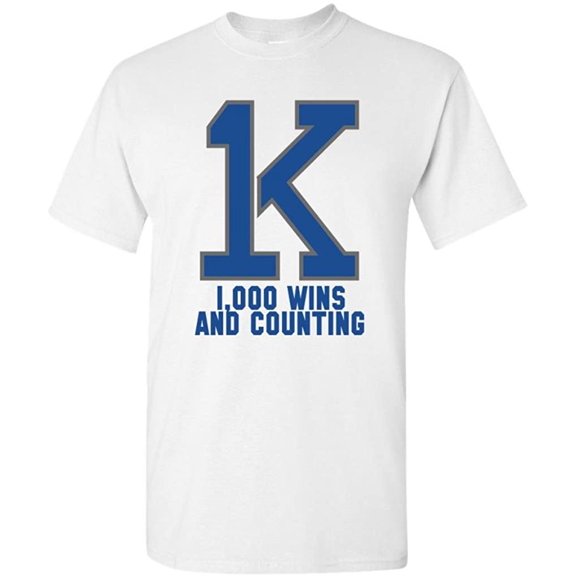 1K Coach K Bold Wins And Counting Basketball DT Adult T-Shirt Tee
