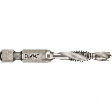 DEWALT DWADTQTR1420 IMPACT READY Tap and Drill Bit, 1/4 in Dia, 3-Flute, Spiral Flute, HSS
